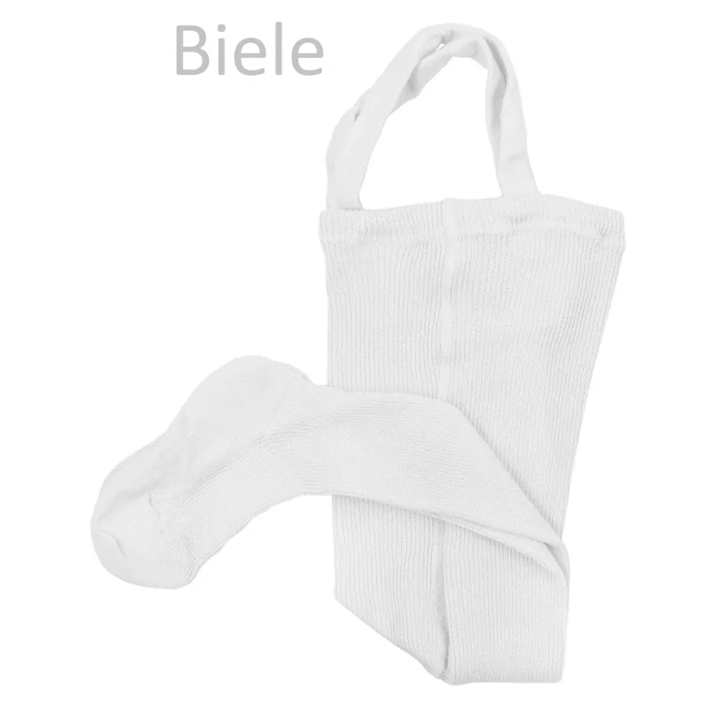 Pančuchy na traky 100% bavlna biele