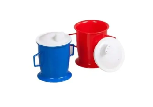 Plastový kojenecký hrnček s uškami 150 ml, ružová mačka