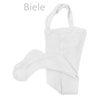 Pančuchy na traky 100% bavlna biele