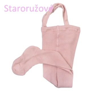 Pančuchy na traky 100% bavlna staroružové
